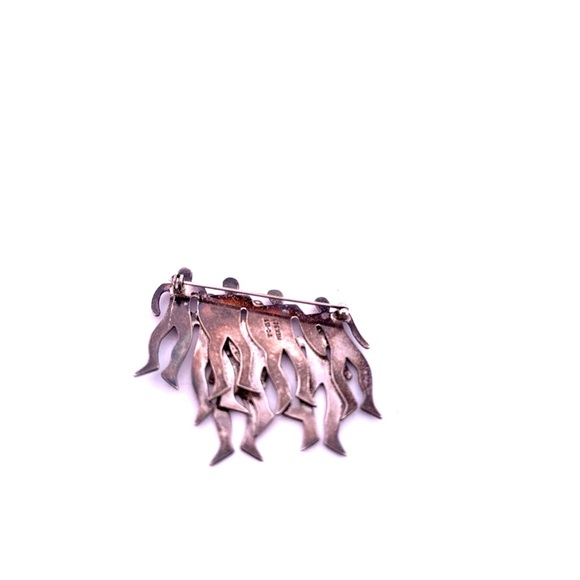 Vintage Mexico Sterling Silver TC-173 Eight Men Brooch / Pin - Picture 7 of 8